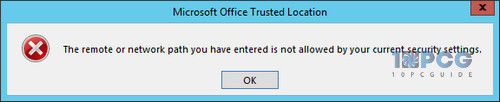 ms-office-trusted-location-error