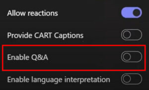 Enable the Q&A Option for Teams Live Events [Guideline 2024]