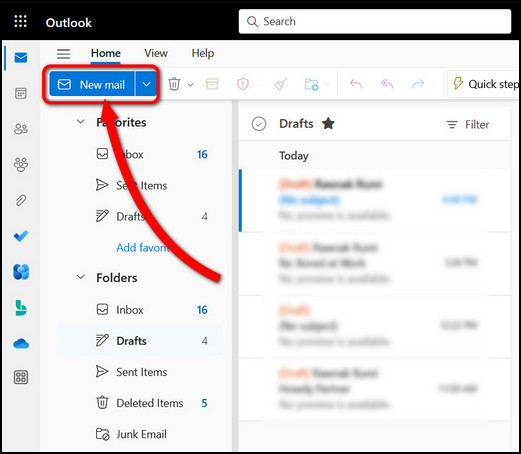new-mail-outlook-web