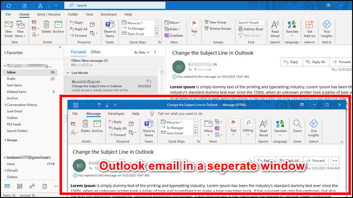 open-email-in-separate-window-outlook