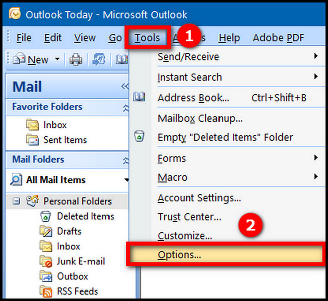 outlook-2007-tools-options