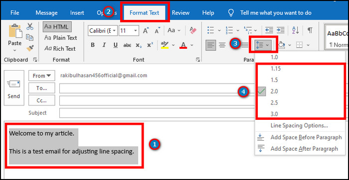 outlook-add-predefined-space