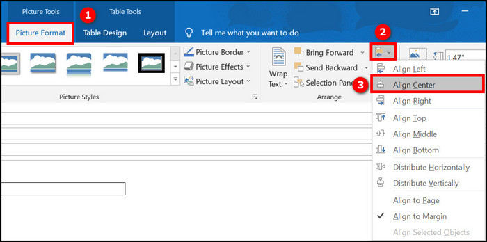 outlook-align-picture-center