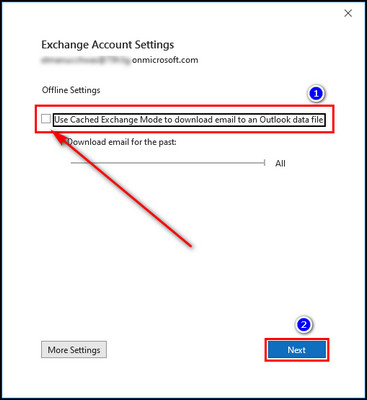 outlook-cached-exchange-disable