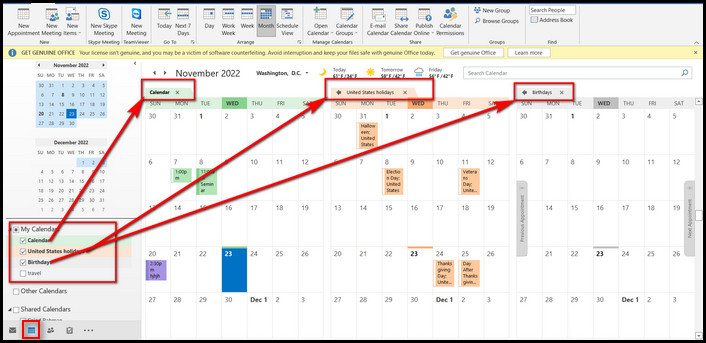 View Calendars Side by Side In Outlook 3 Quick Ways 2023 