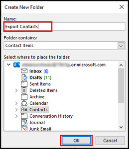 outlook-contacts-export-folder