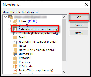 outlook-deleted-items-move-to calendar