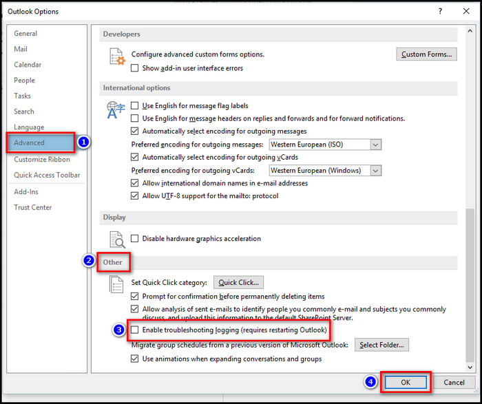 Outlook Enable Disable Logging Detailed Walkthrough 2024 