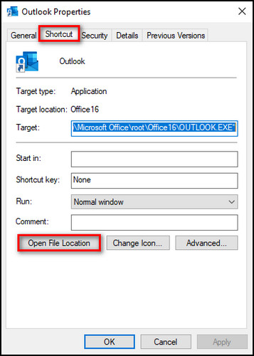 outlook-file-location-shortcut