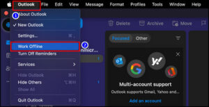 How To Enable or Disable Work Offline Mode in Outlook