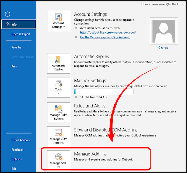 outlook-manage-add-in