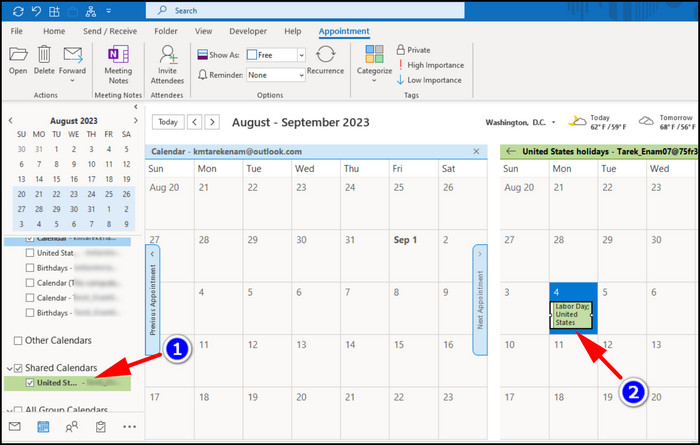 outlook-shared-calendar-appointment