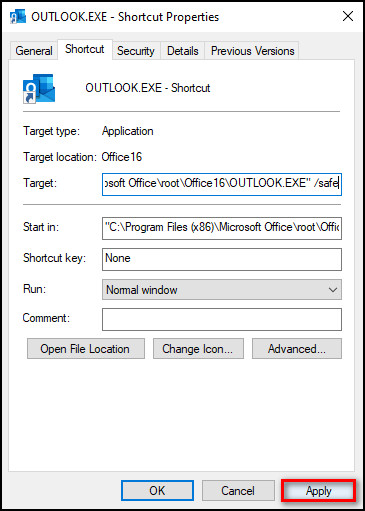 outlook-shortcut-safe-apply