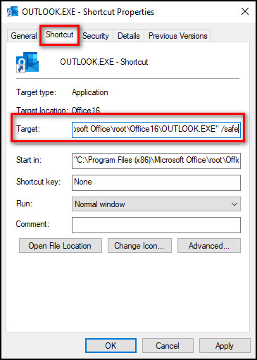 outlook-shortcut-safe