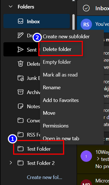 outlook-web-delete-folder