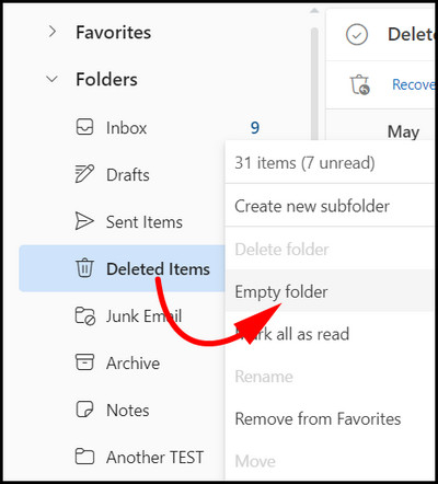 outlook-web-empty-deleted-folder