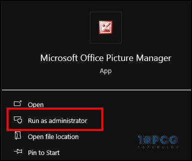 picture-manager-run-as-administrator