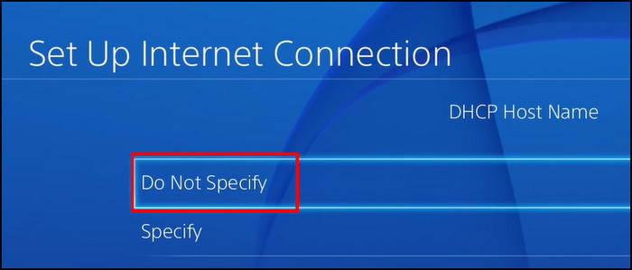 playstation-do-not-specify-dhcp