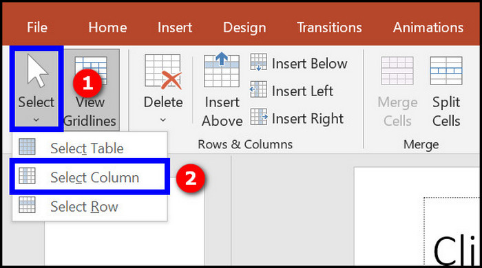 powerpoint-table-select-column