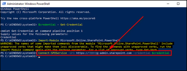 powershell-sharepoint-admin-connect