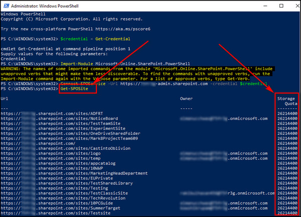 powershell-sharepoint-storage-quota