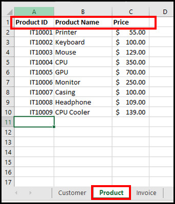 product-information-sheet-in-excel-for-invoice