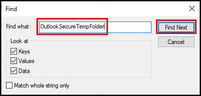 registry-editor-find-outlook-secure-temp-folder