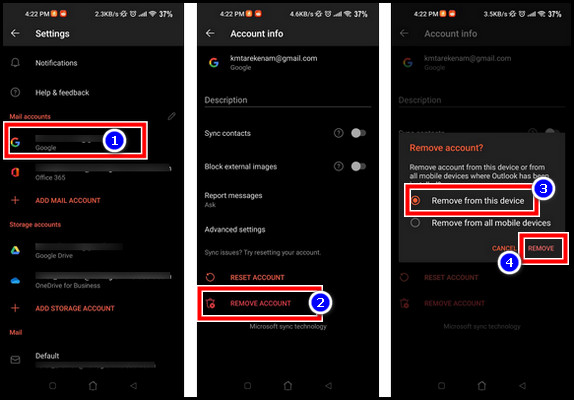 remove-account-outlook-android