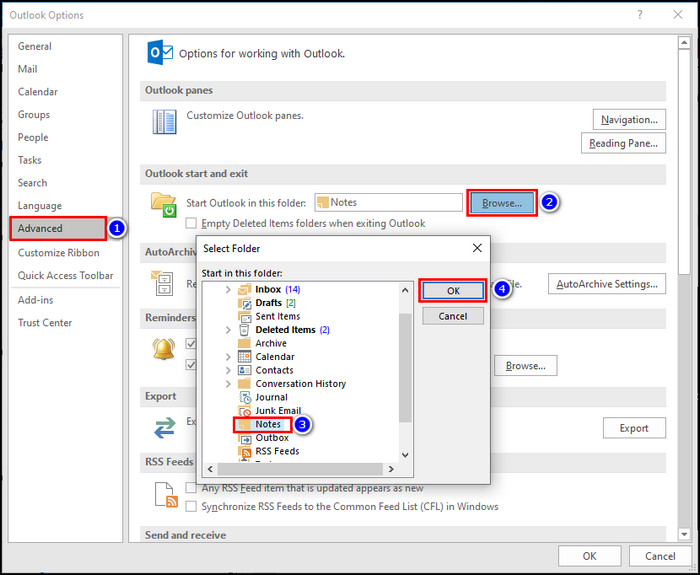 return-notes-using-advanced-options-in-outlook