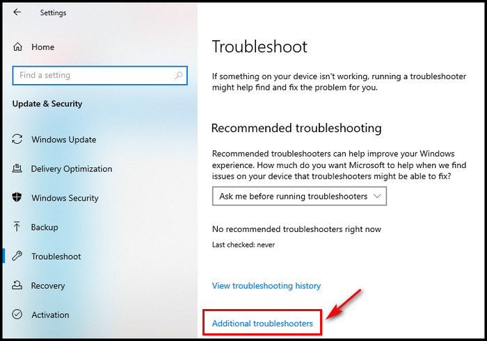 select-additional-troubleshooter