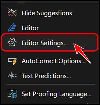 select-editor-settings