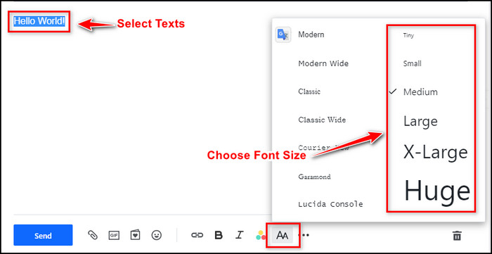 select-font-size
