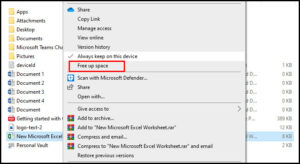 OneDrive Always Keep on This Device [Store Files Locally]