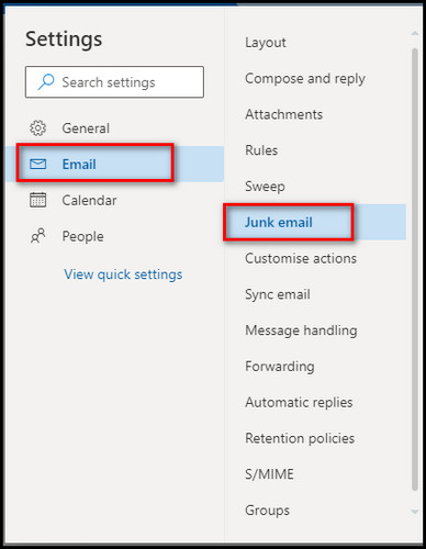 select-junk-email