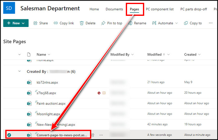 select-page-to-promote-news-in-sharepoint