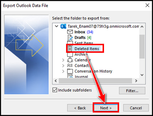 select-the-folder-to-export-from-outlook