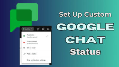 set-up custom-google-chat-status