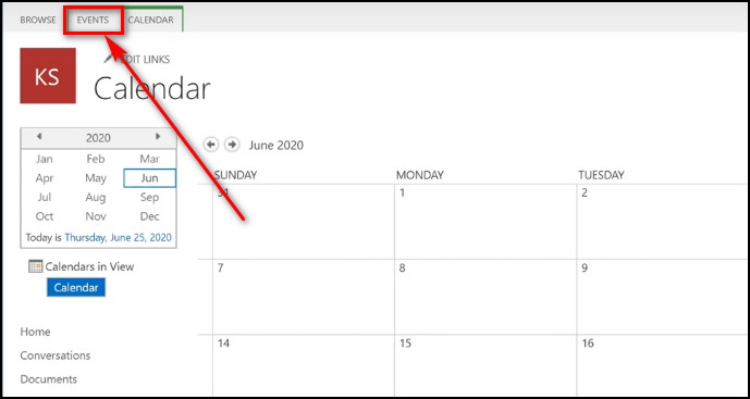 sharepoint-calendar-events