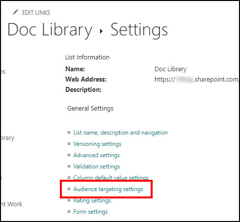 sharepoint-library-audience-targeting-settings