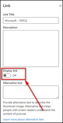sharepoint-link-web-part-display-off