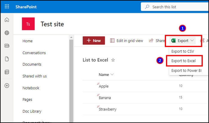 sharepoint-list-export-to-excel