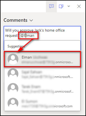 sharepoint-list-item-comment-mention