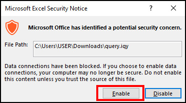 sharepoint-list-query-iqy-enable