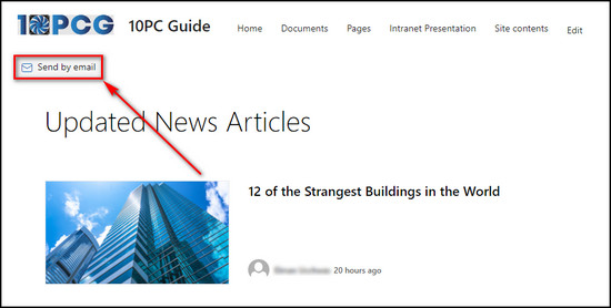 sharepoint-newsletter-send-by-email
