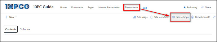 sharepoint-site-settings