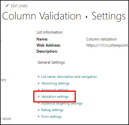 sharepoint-validation-settings