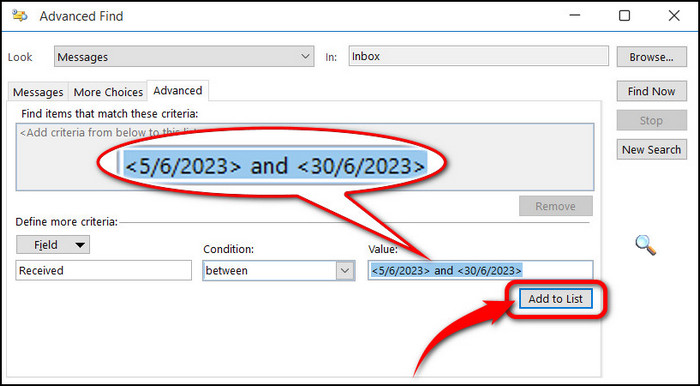 specify-date-advanced-find-outlook