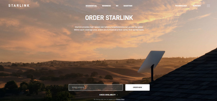 starlink-webpage