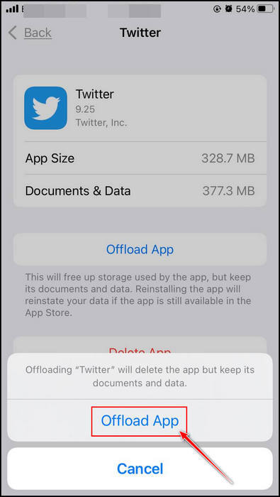tap-on-offload-app-twitter-reconfirm-button-on-iphone