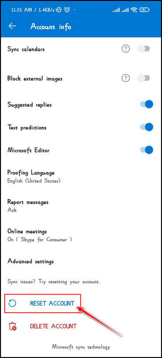 tap-on-reset-account-button-outlook-android-app